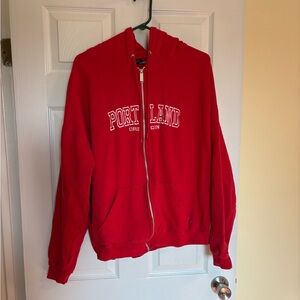 Portland Oregon Red Hoodie